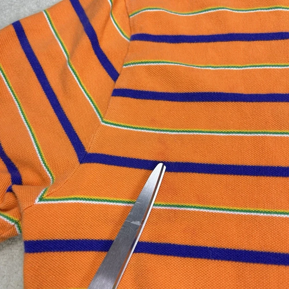 Vintage 90s Polo Ralph Lauren Shirt Men's XL Custom Fit USA Made Pique Preppy